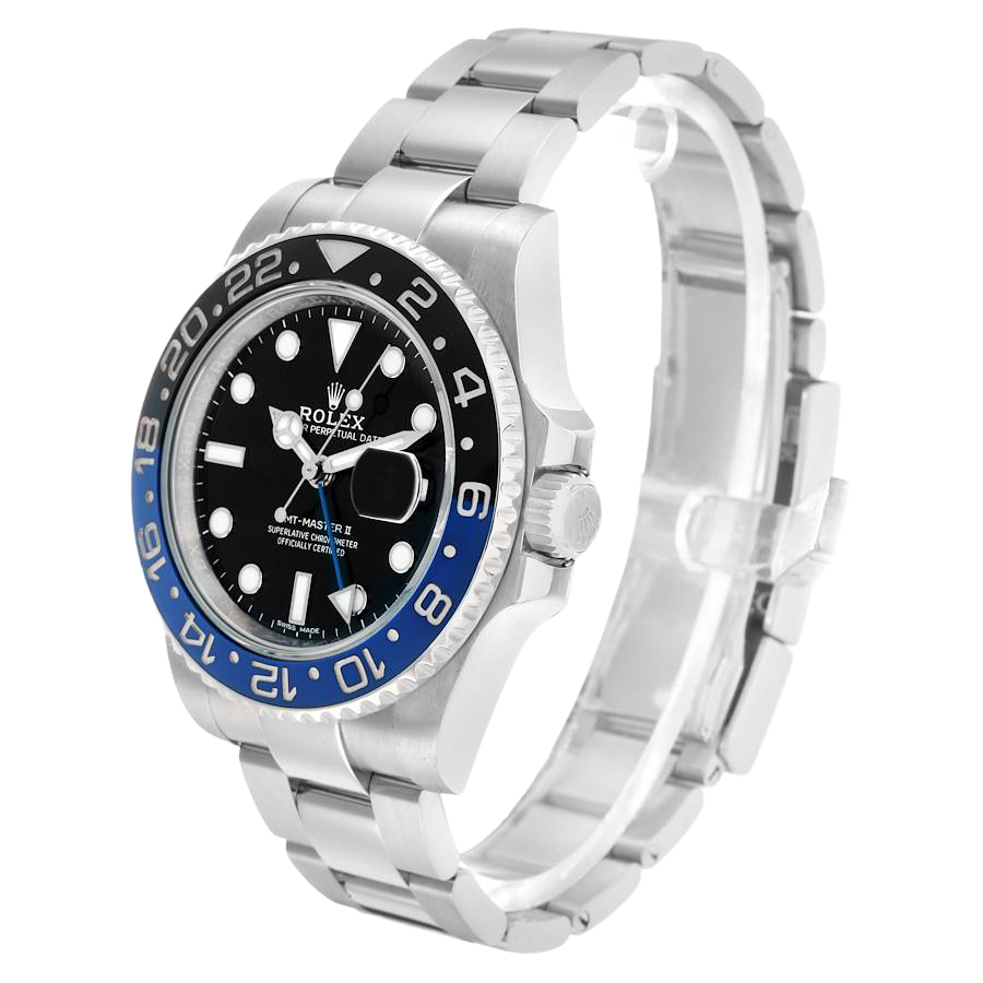 Rolex GMT Master II 40mm Steel Black Blue Batman Bezel Mens Watch 116710 - Image 2