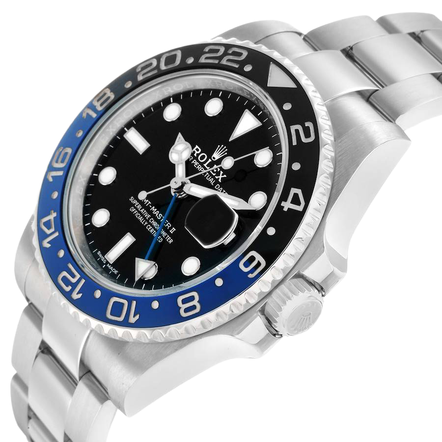 Rolex GMT Master II 40mm Steel Black Blue Batman Bezel Mens Watch 116710 - Image 5