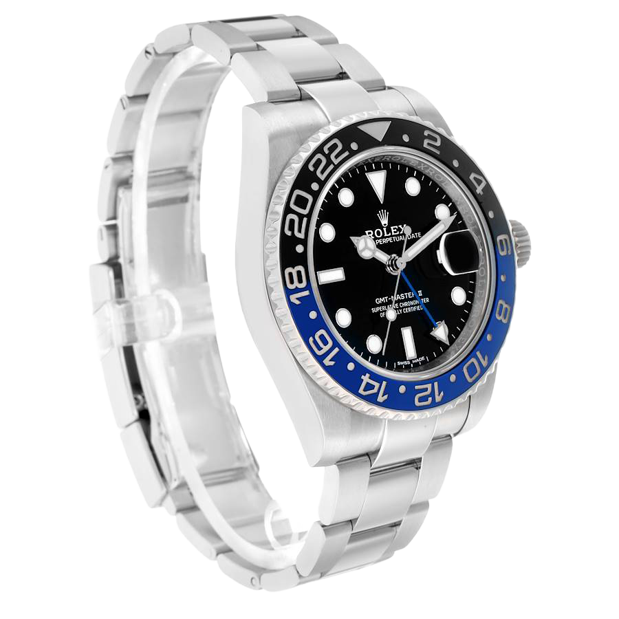 Rolex GMT Master II 40mm Steel Black Blue Batman Bezel Mens Watch 116710 - Image 4