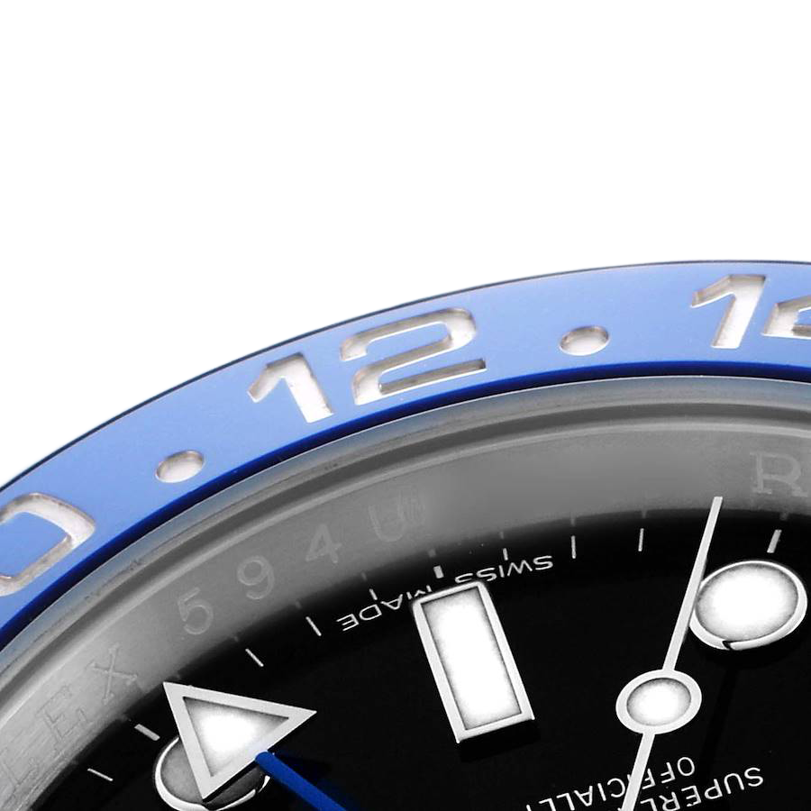 Rolex GMT Master II 40mm Steel Black Blue Batman Bezel Mens Watch 116710 - Image 8