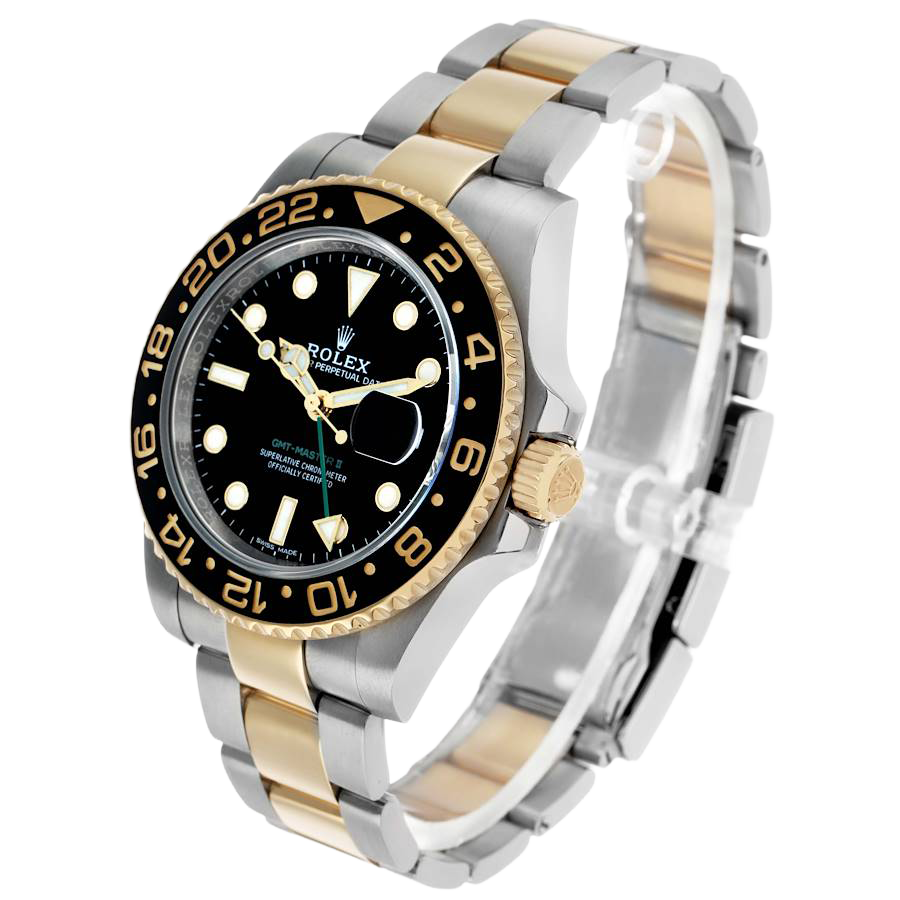 Rolex GMT Master II 40mm Steel Yellow Gold Mens Watch 116713 - Image 2
