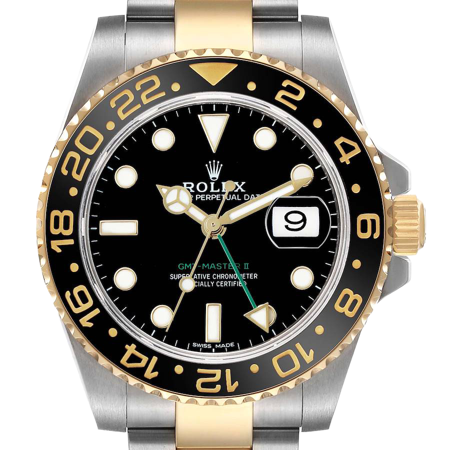 Rolex GMT Master II 40mm Steel Yellow Gold Mens Watch 116713 - Image 3