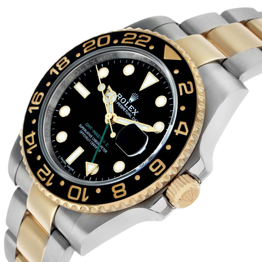 Rolex GMT Master II 40mm Steel Yellow Gold Mens Watch 116713 - Image 5