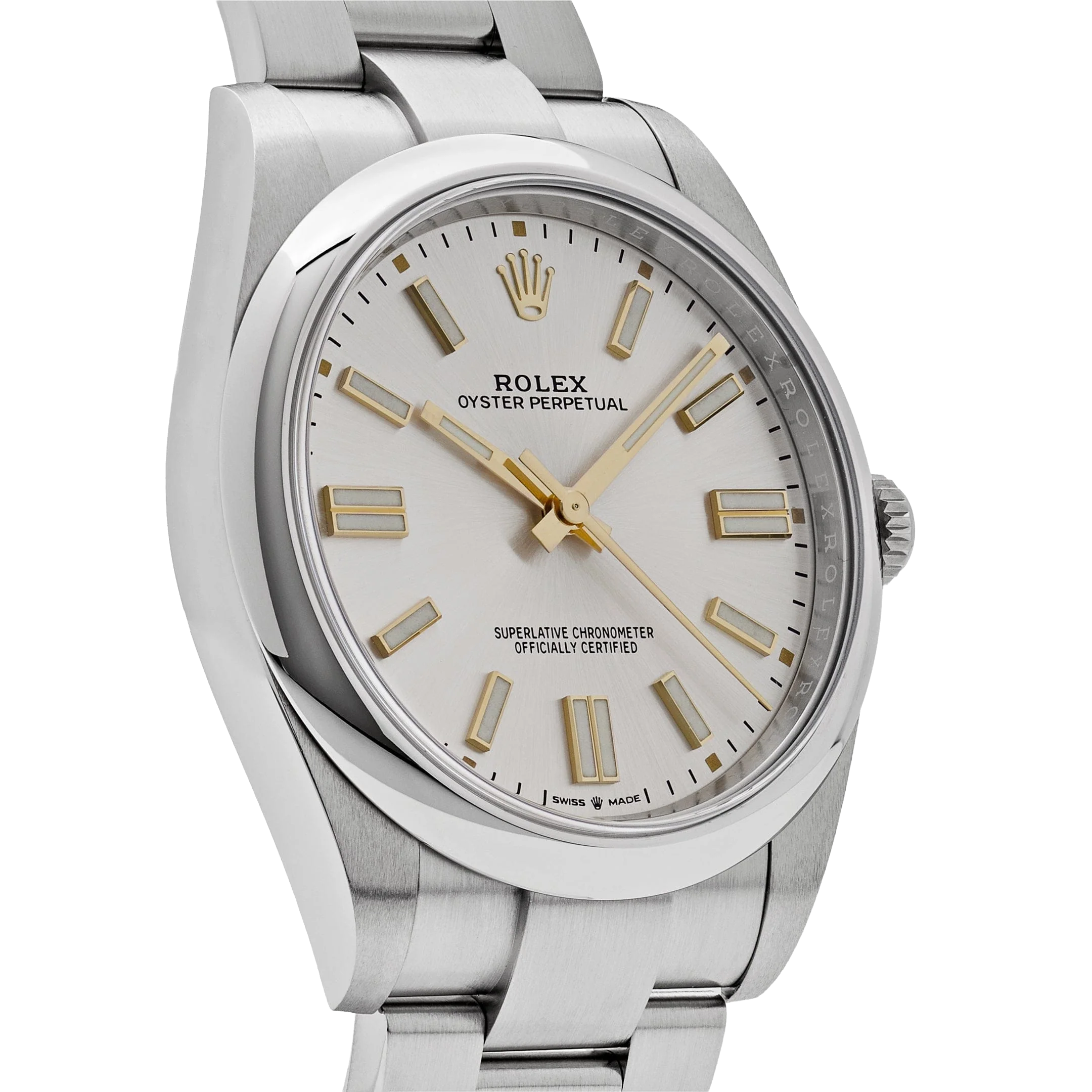 Rolex Oyster Perpetual 41mm Stainless Steel Silver Dial Men Watch 134300-0001 New 2025 - Image 3