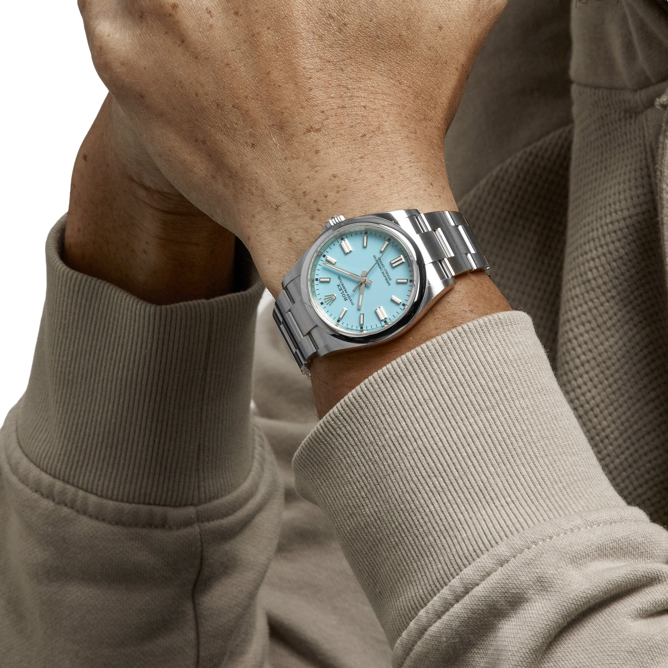 Rolex Oyster Perpetual 41mm Stainless Steel Turquoise Dial 124300-0006 - Image 2