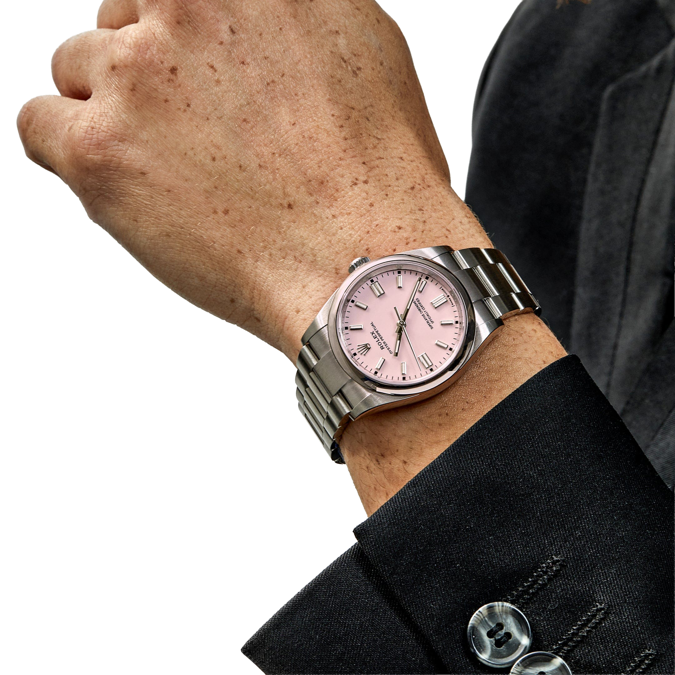 Rolex Oyster Perpetual 41mm Stainless Steel Candy Pink Dial Men Watch 134300-0013 New 2025 - Image 2