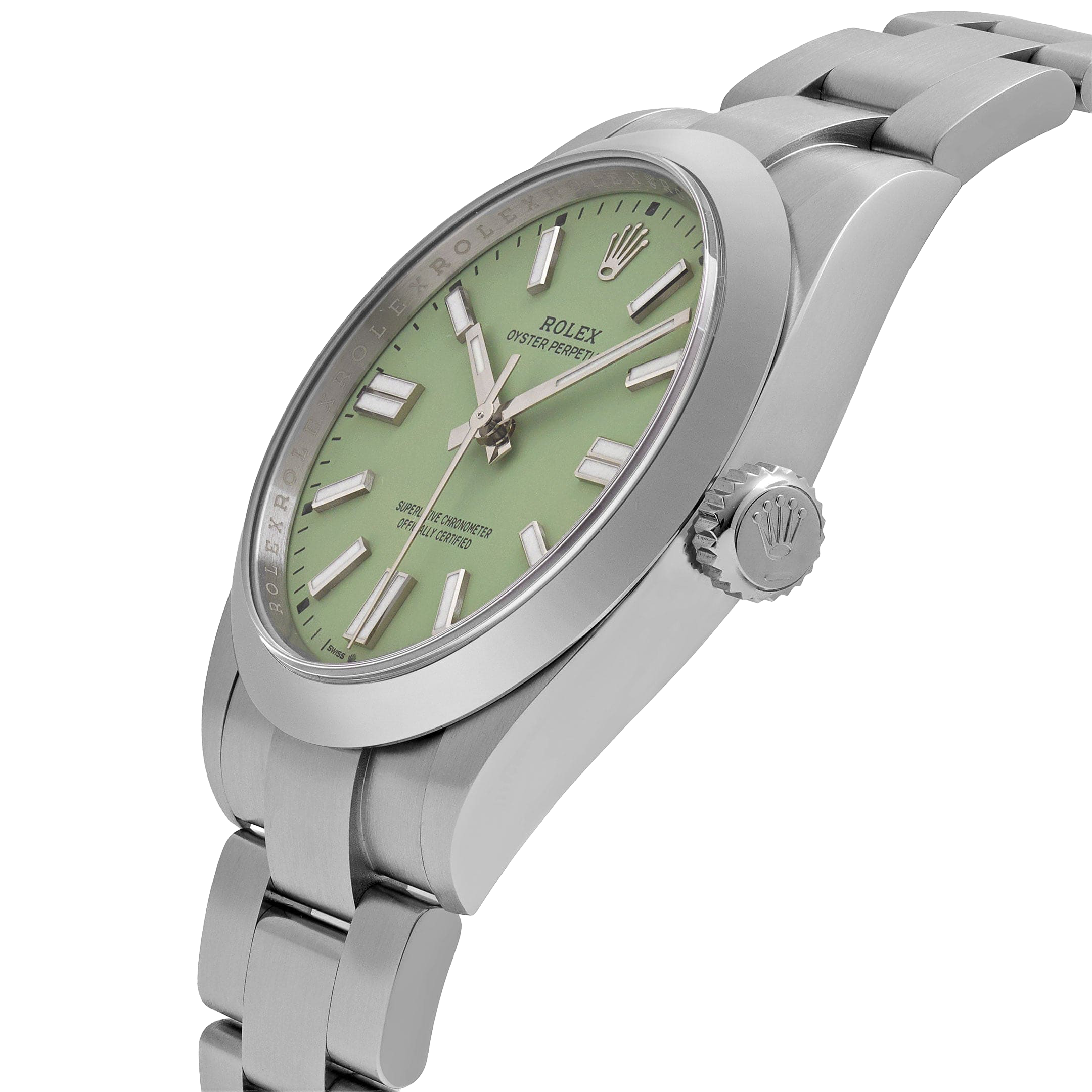 Rolex Oyster Perpetual 41mm Stainless Steel Pistachio Dial Men Watch 134300-0006 New 2025 - Image 4