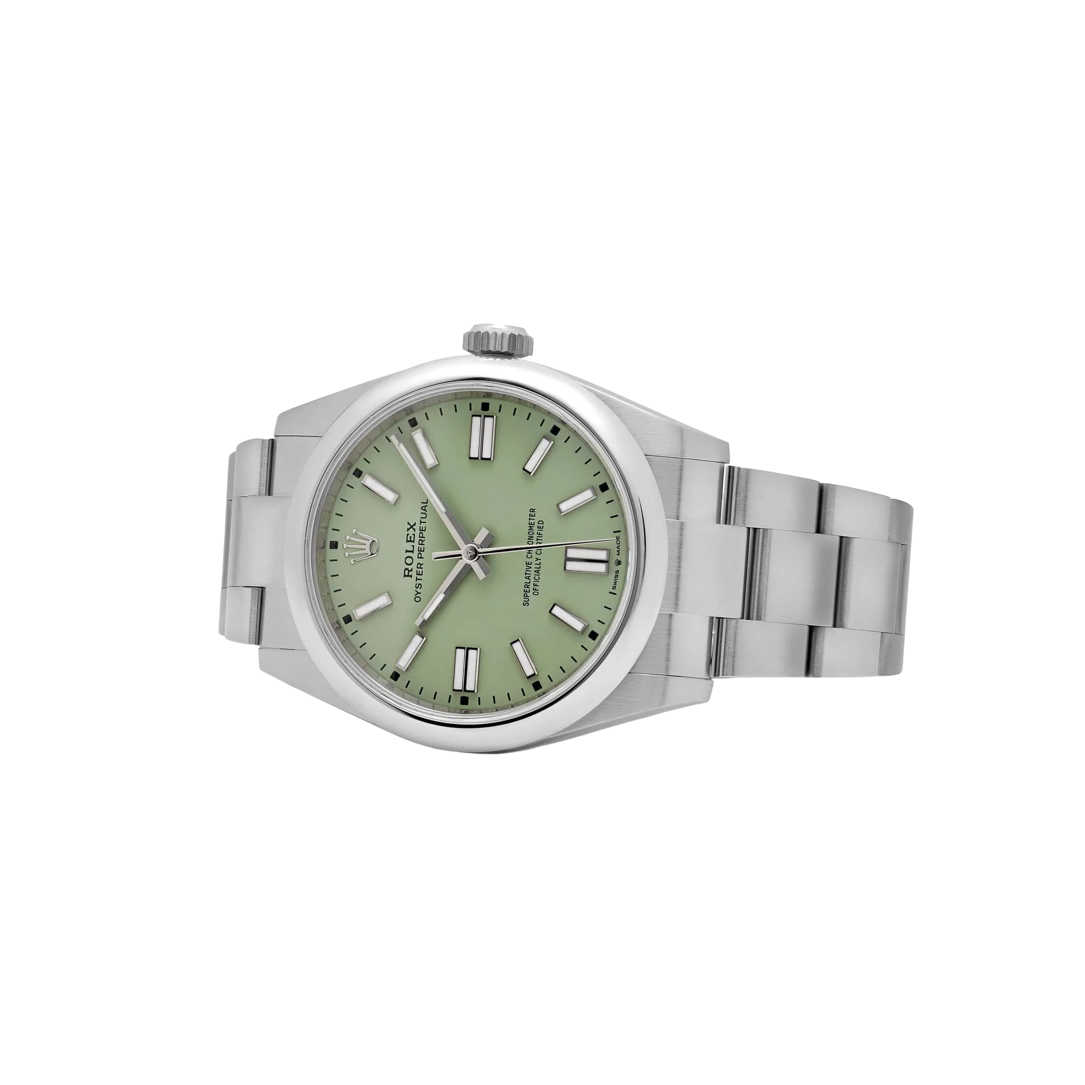 Rolex Oyster Perpetual 41mm Stainless Steel Pistachio Dial Men Watch 134300-0006 New 2025 - Image 5