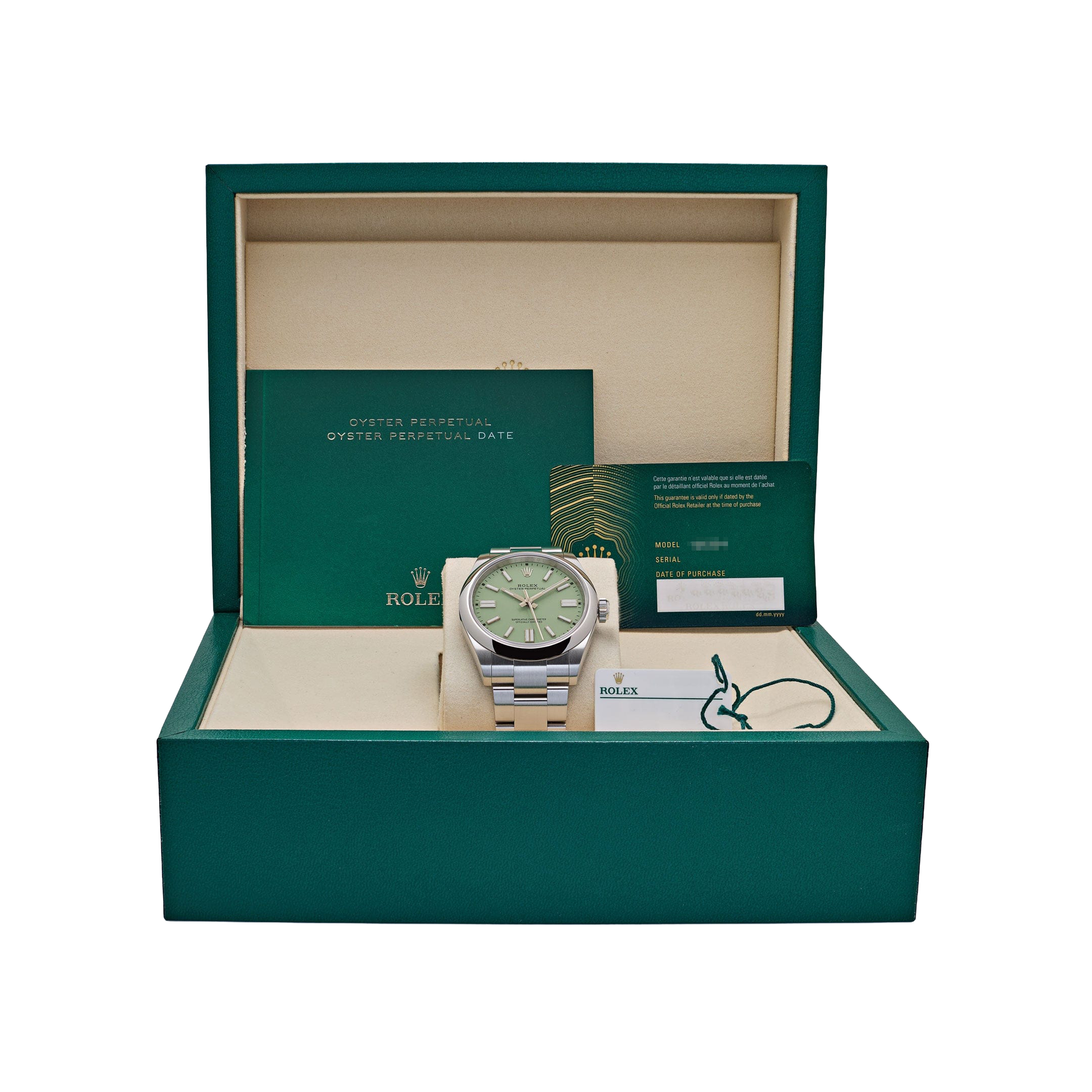 Rolex Oyster Perpetual 41mm Stainless Steel Pistachio Dial Men Watch 134300-0006 New 2025 - Image 9