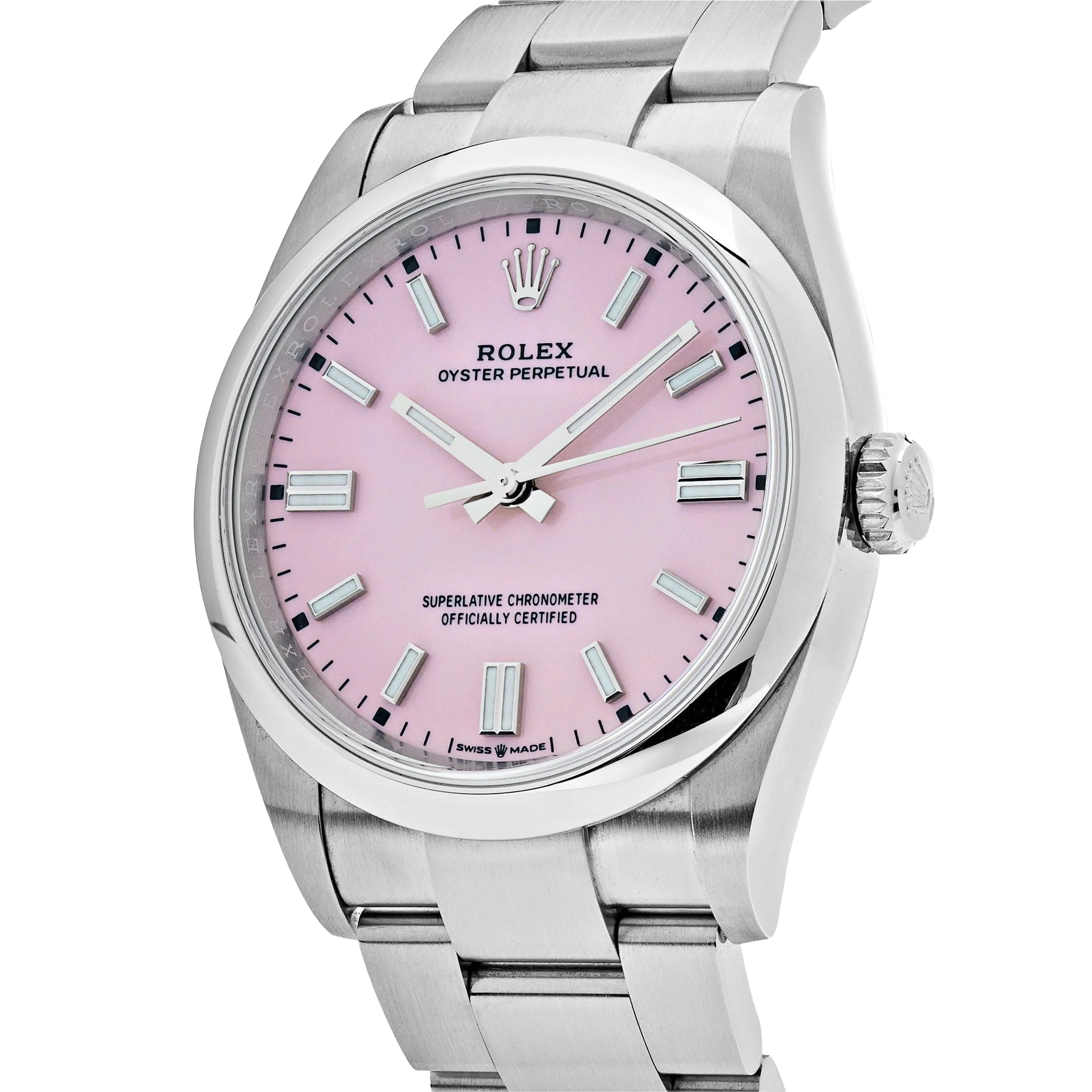 Rolex Oyster Perpetual 41mm Stainless Steel Candy Pink Dial Men Watch 134300-0013 New 2025 - Image 3