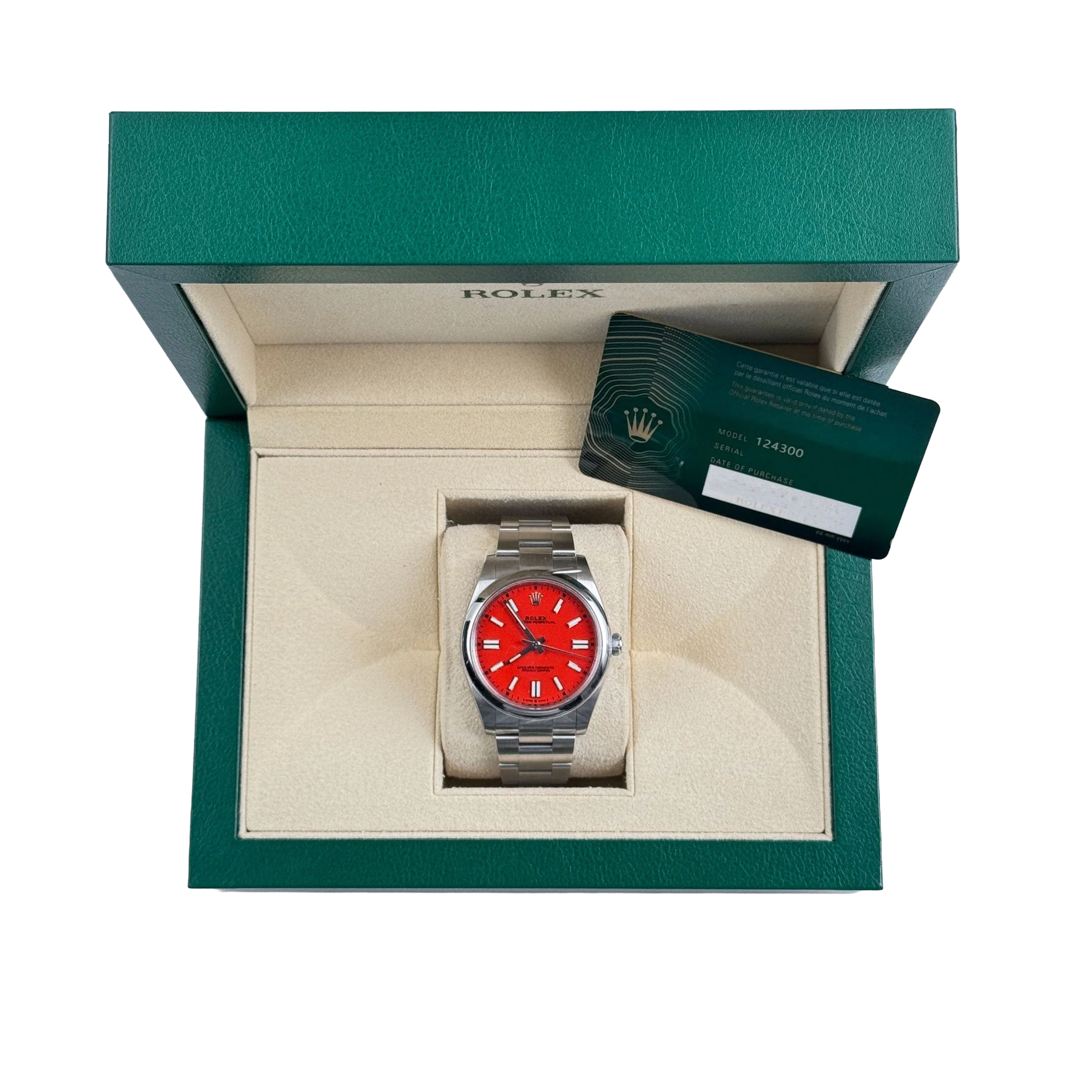 Rolex Oyster Perpetual 41mm Stainless Steel Coral Red Dial 124300 ?C 0007 - Image 12