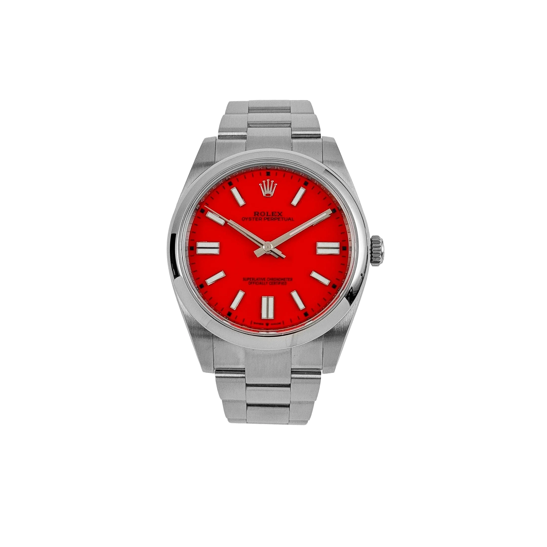 Rolex Oyster Perpetual 41mm Stainless Steel Coral Red Dial 124300 ?C 0007 - Image 3