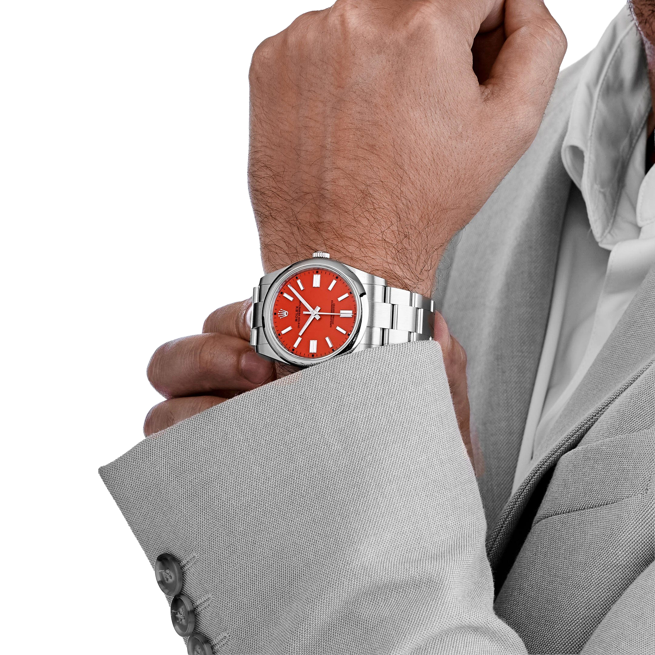 Rolex Oyster Perpetual 41mm Stainless Steel Coral Red Dial 124300 ?C 0007 - Image 11