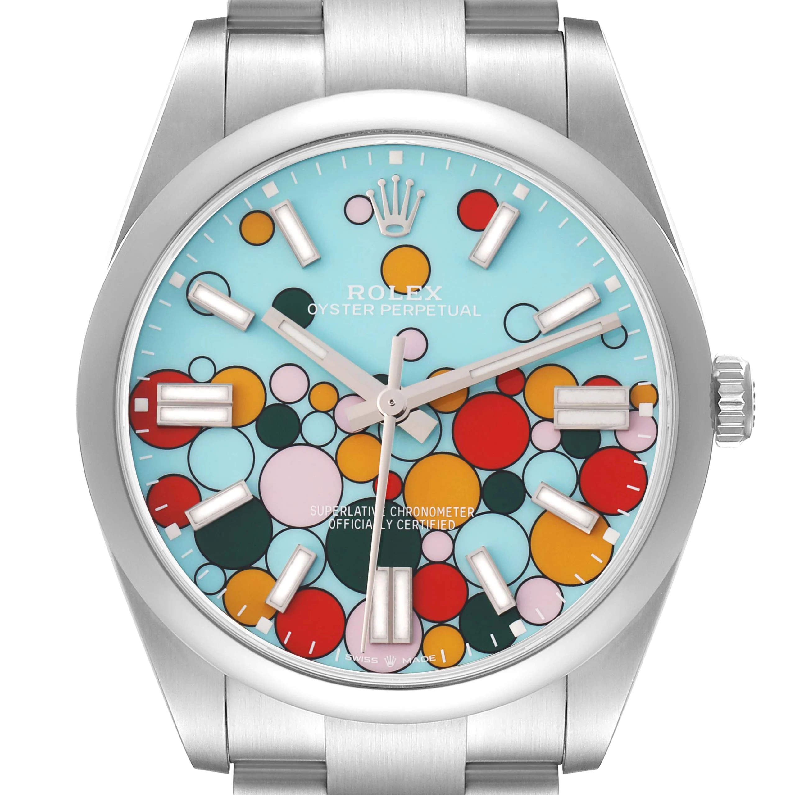 Rolex Oyster Perpetual 41mm Celebration Dial Steel Mens Watch 124300 - Image 3