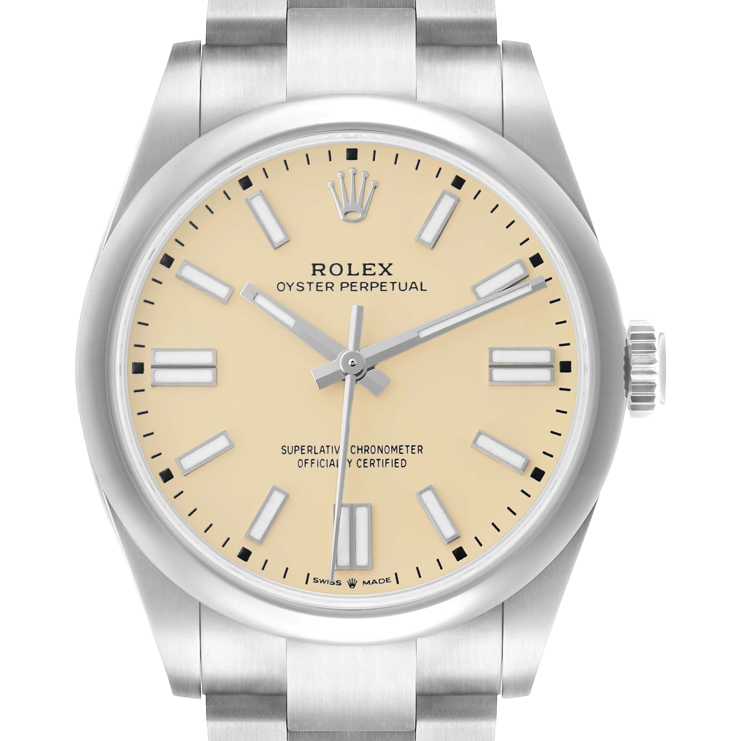 Rolex Oyster Perpetual 41mm Steel Beige Dial Mens Watch 134300 - Image 3