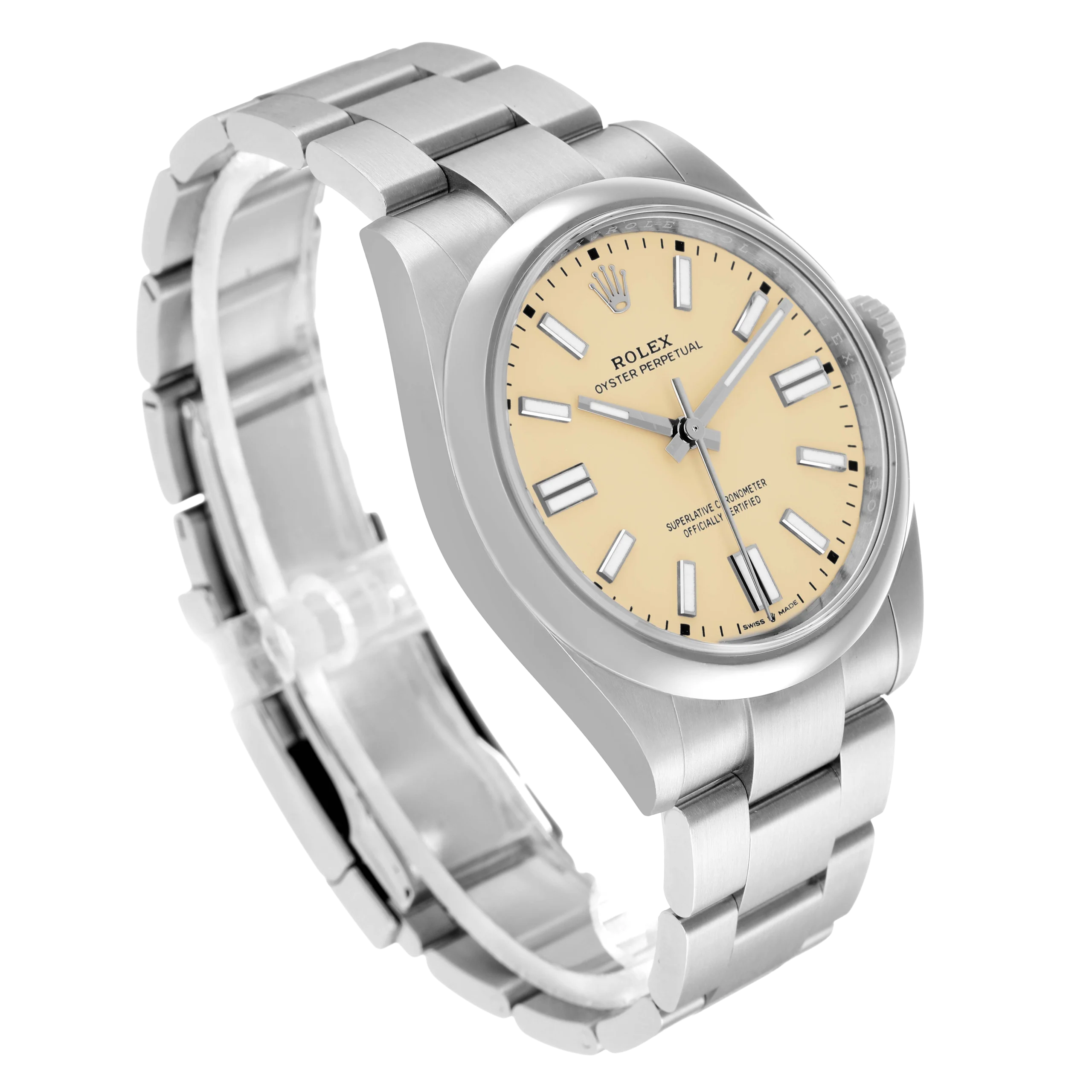 Rolex Oyster Perpetual 41mm Steel Beige Dial Mens Watch 134300 - Image 4