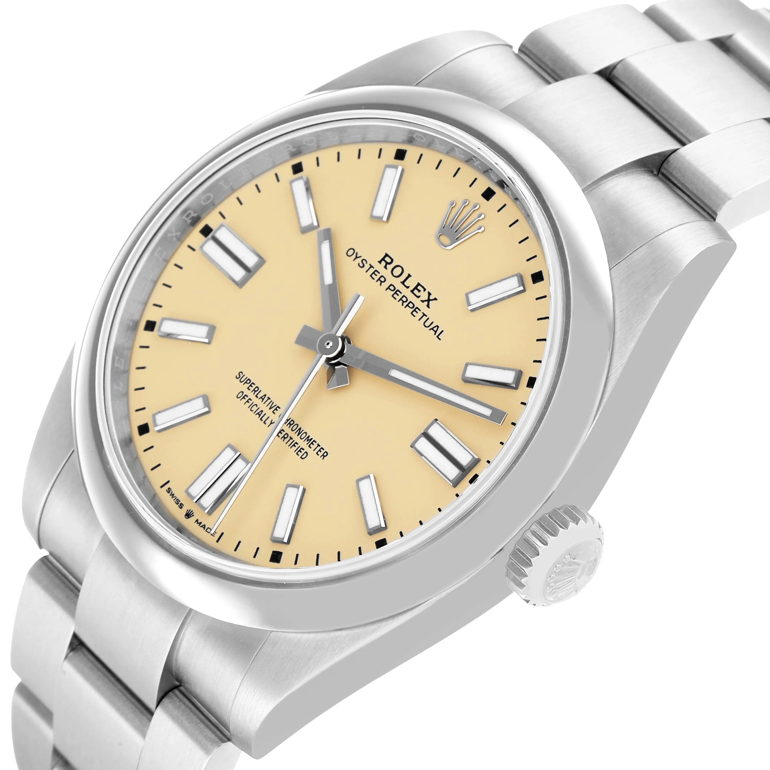 Rolex Oyster Perpetual 41mm Steel Beige Dial Mens Watch 134300 - Image 5
