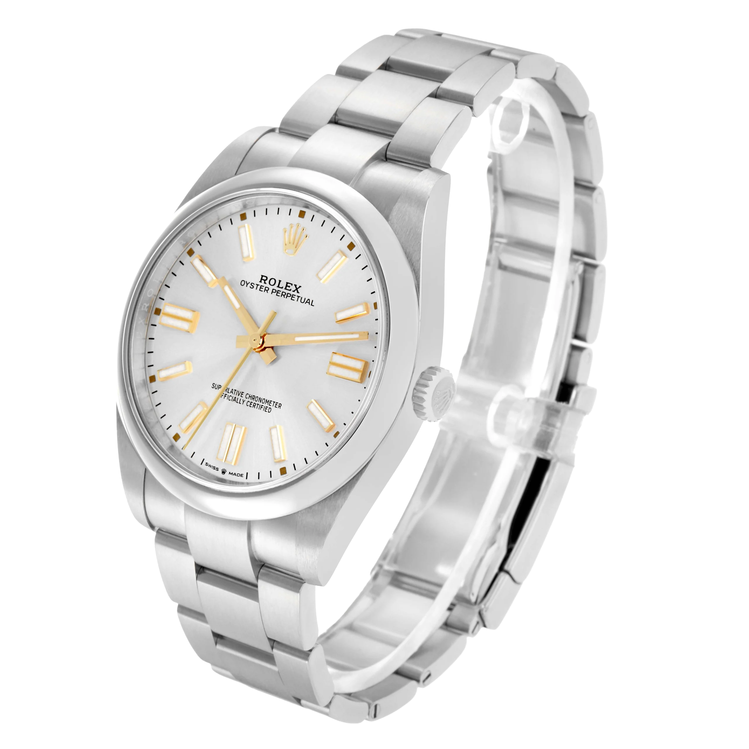 Rolex Oyster Perpetual 41mm Steel Silver Dial Mens Watch 124300 - Image 2