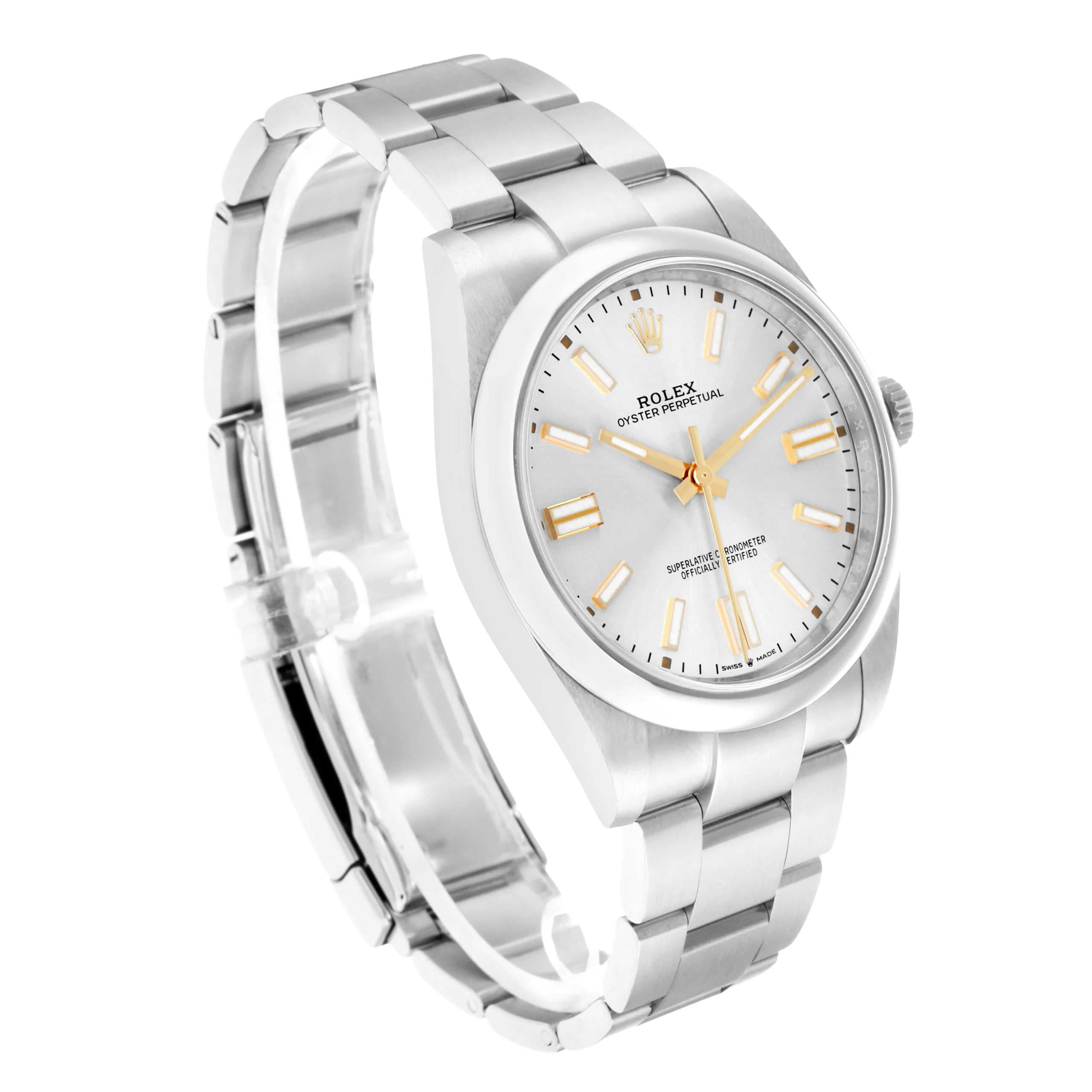 Rolex Oyster Perpetual 41mm Steel Silver Dial Mens Watch 124300 - Image 4