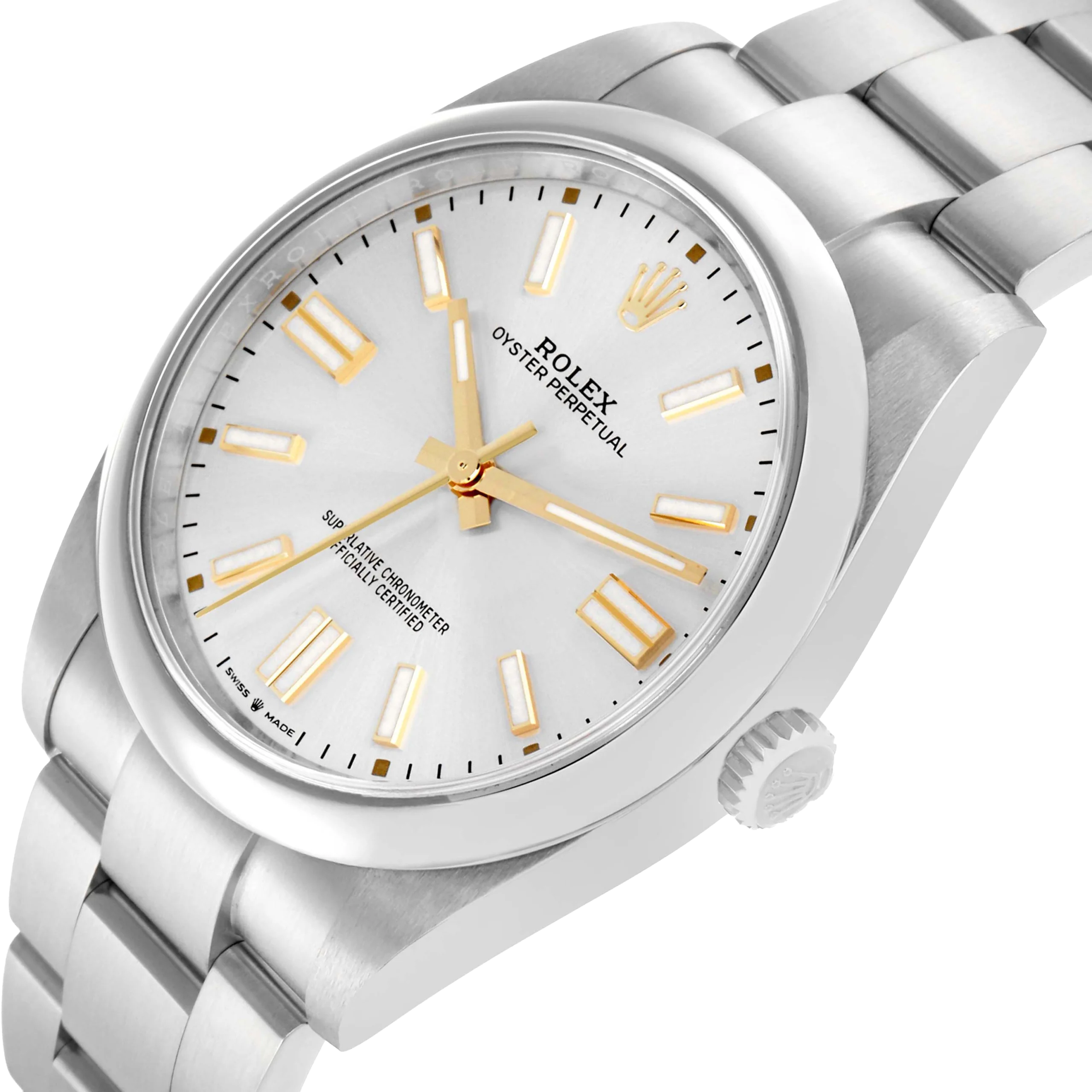 Rolex Oyster Perpetual 41mm Steel Silver Dial Mens Watch 124300 - Image 5