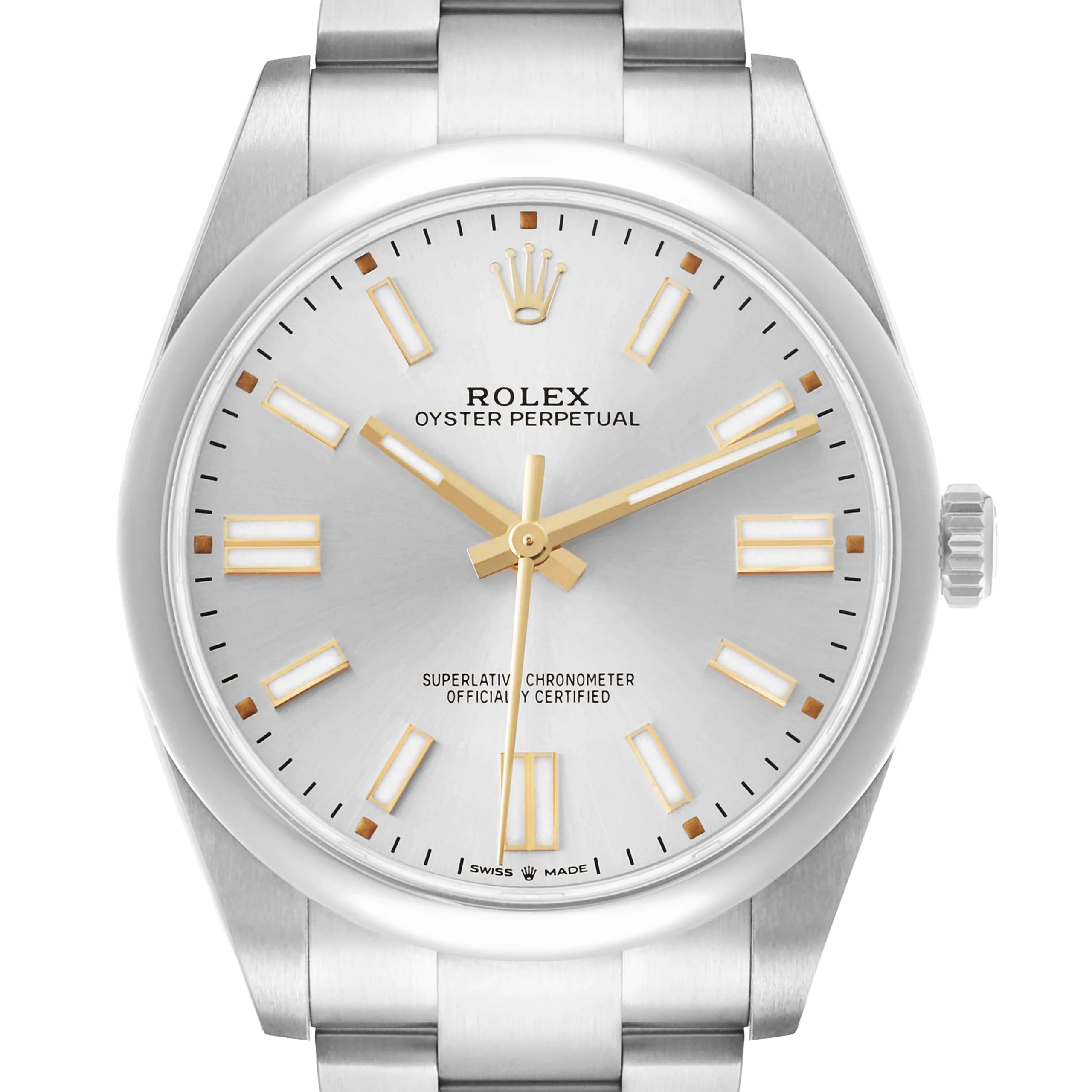 Rolex Oyster Perpetual 41mm Steel Silver Dial Mens Watch 124300 - Image 3