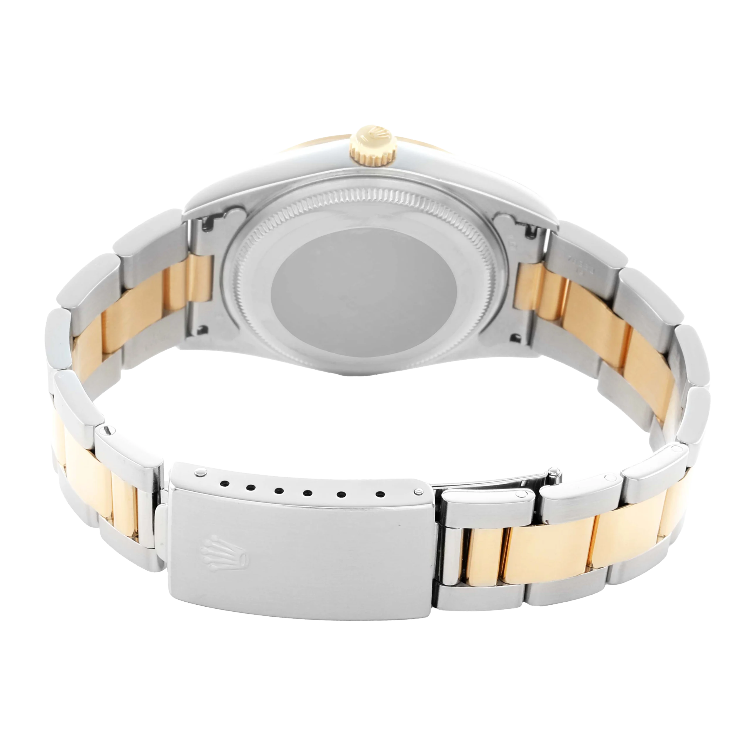 Rolex Oyster Perpetual 34mm Steel Yellow Gold Slate Dial Mens Watch 14203 - Image 6