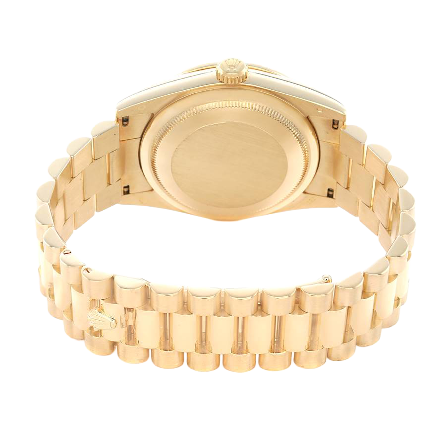 Rolex President Day-Date 36mm Yellow Gold Diamond Bezel Mens Watch 118348 - Image 6