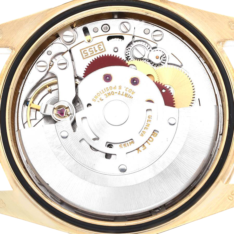 Rolex President Day-Date 36mm Yellow Gold Diamond Bezel Mens Watch 118348 - Image 8