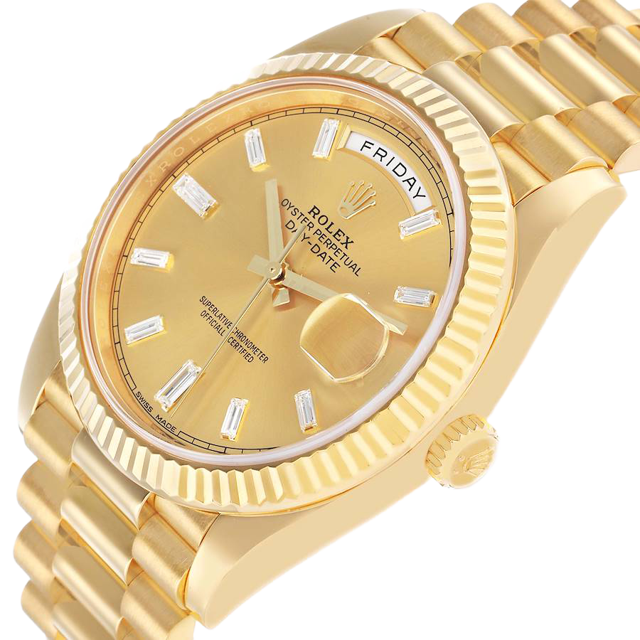 Rolex President Day-Date 40mm Yellow Gold Diamond Mens Watch 228238 - Image 5