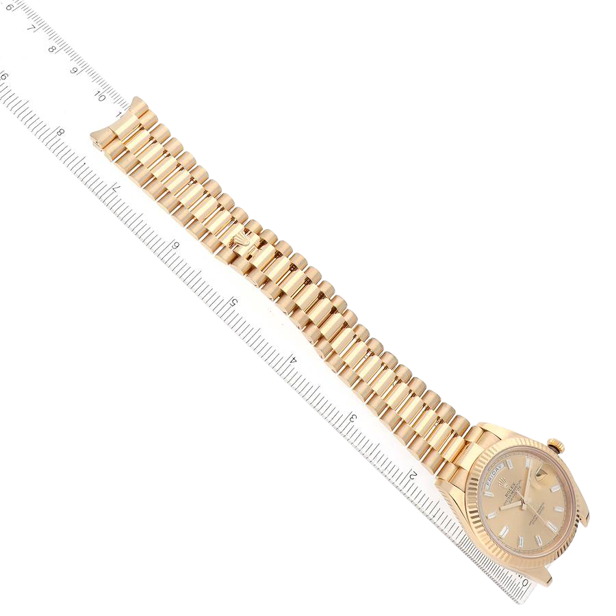 Rolex President Day-Date 40mm Yellow Gold Diamond Mens Watch 228238 - Image 10