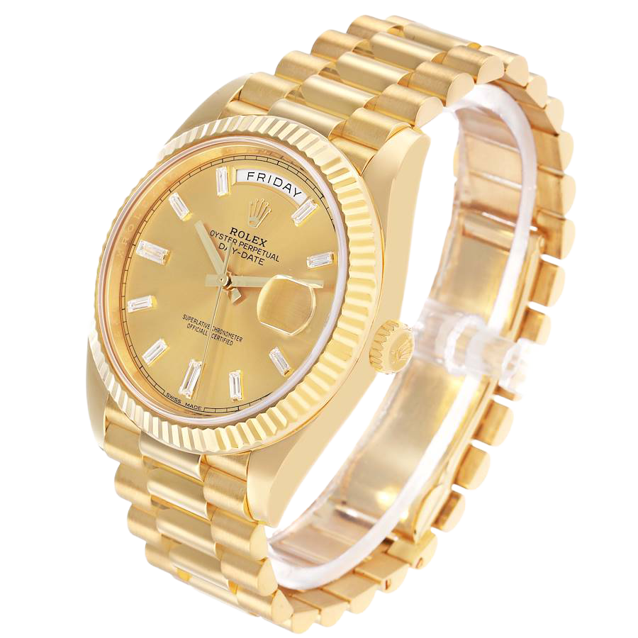 Rolex President Day-Date 40mm Yellow Gold Diamond Mens Watch 228238 - Image 2