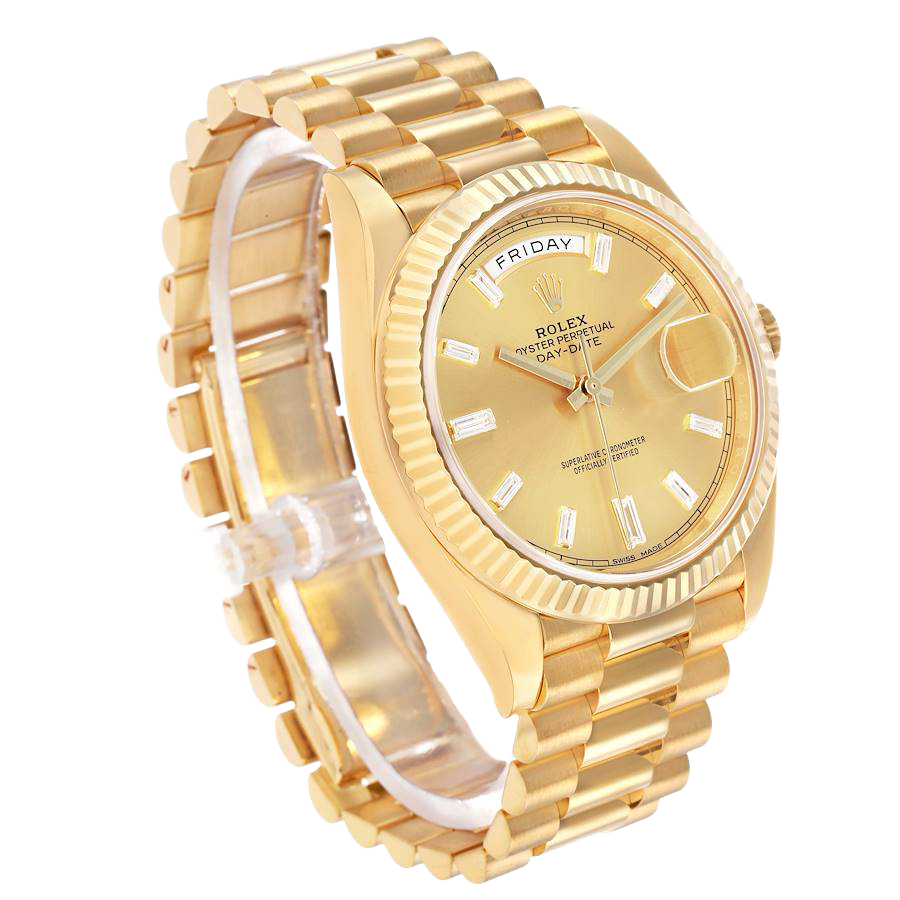 Rolex President Day-Date 40mm Yellow Gold Diamond Mens Watch 228238 - Image 4