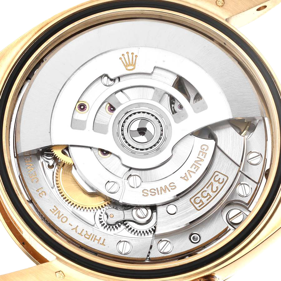 Rolex President Day-Date 36mm Yellow Gold Green Diamond Dial Mens Watch 128238 - Image 8
