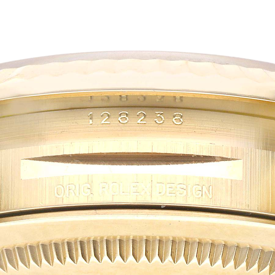 Rolex President Day-Date 36mm Yellow Gold Green Diamond Dial Mens Watch 128238 - Image 9
