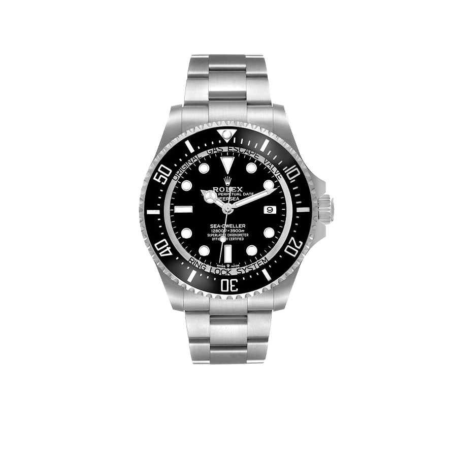 Rolex Seadweller Deepsea 44mm Black Dial Steel Mens Watch 136660 (Updated Dial)