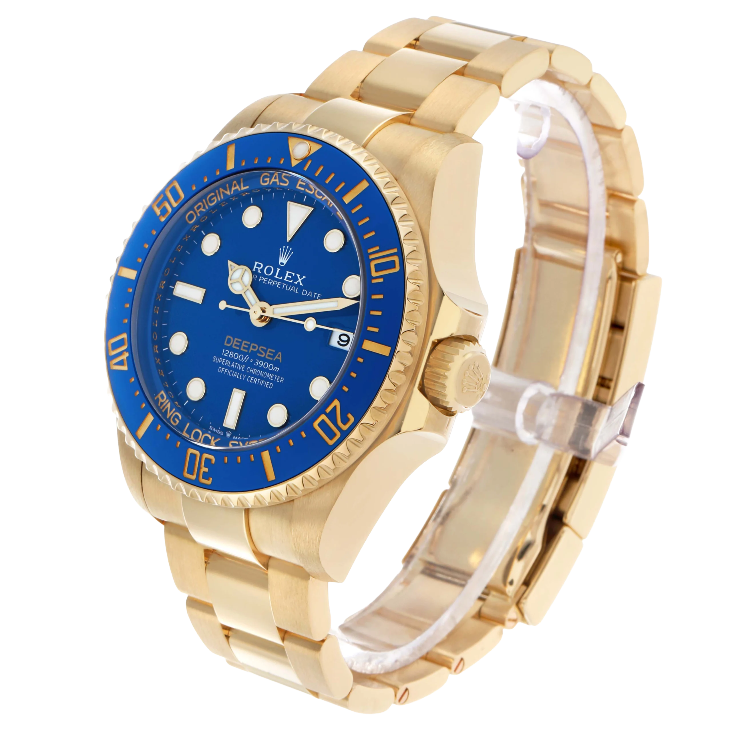 Rolex Seadweller Deepsea 44mm Yellow Gold Blue Dial Mens Watch 136668 - Image 2