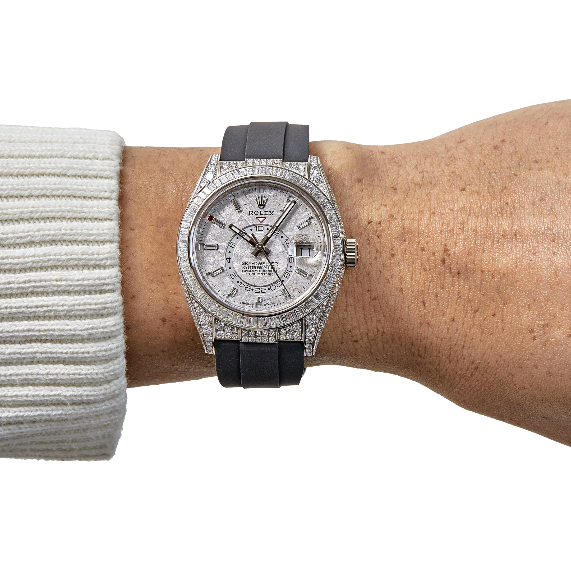 Rolex Sky-Dweller 42mm 18K White Gold Meteorite Dial Diamond Watch 326259TBR - Image 7