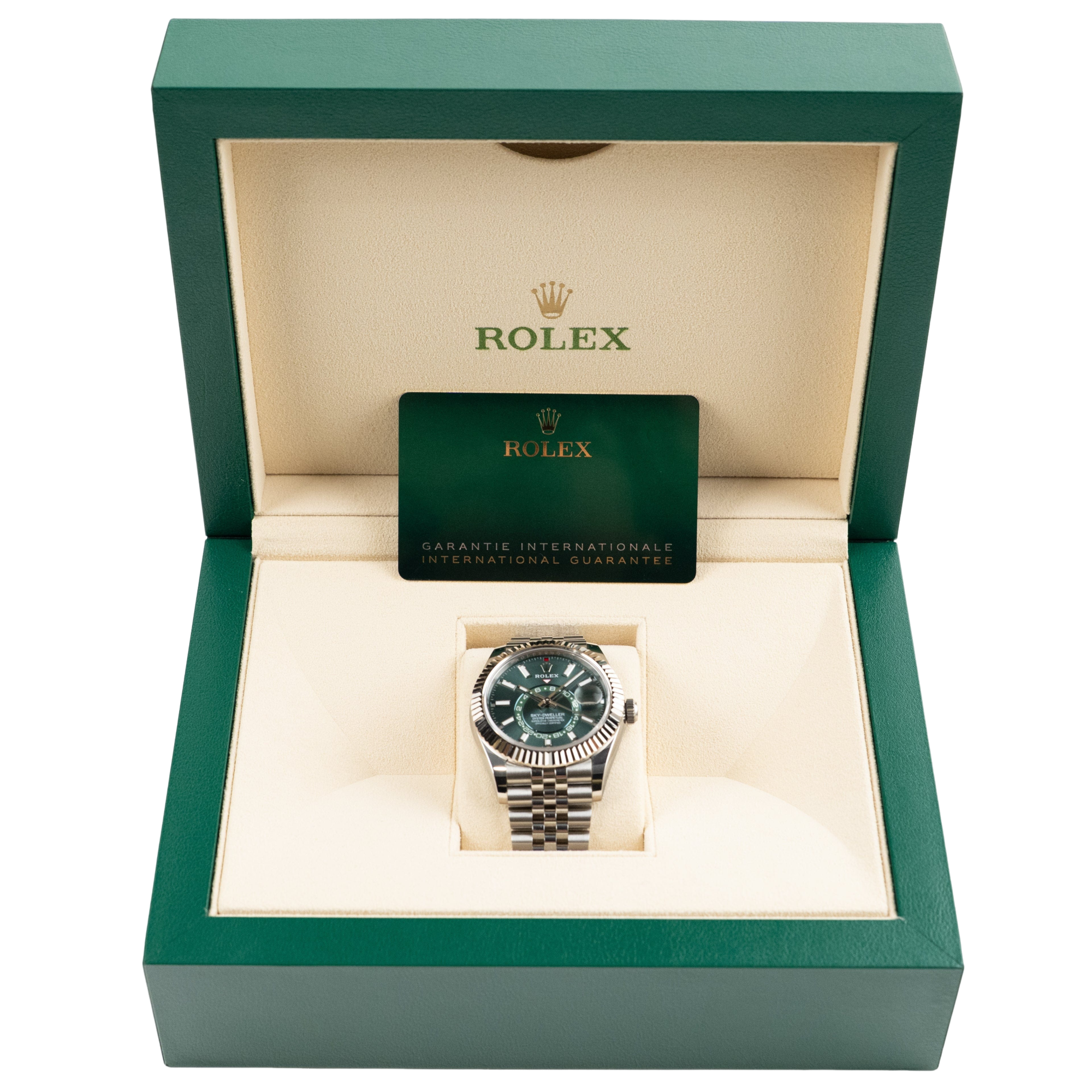 Rolex Sky-Dweller Stainless Steel Green Dial Jubilee 336934-0002 New - Image 9