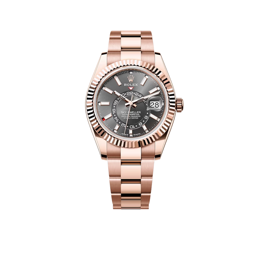 Rolex Sky-Dweller 42mm Rose Gold Rhodium Dial Oyster Bracelet M336935-0004
