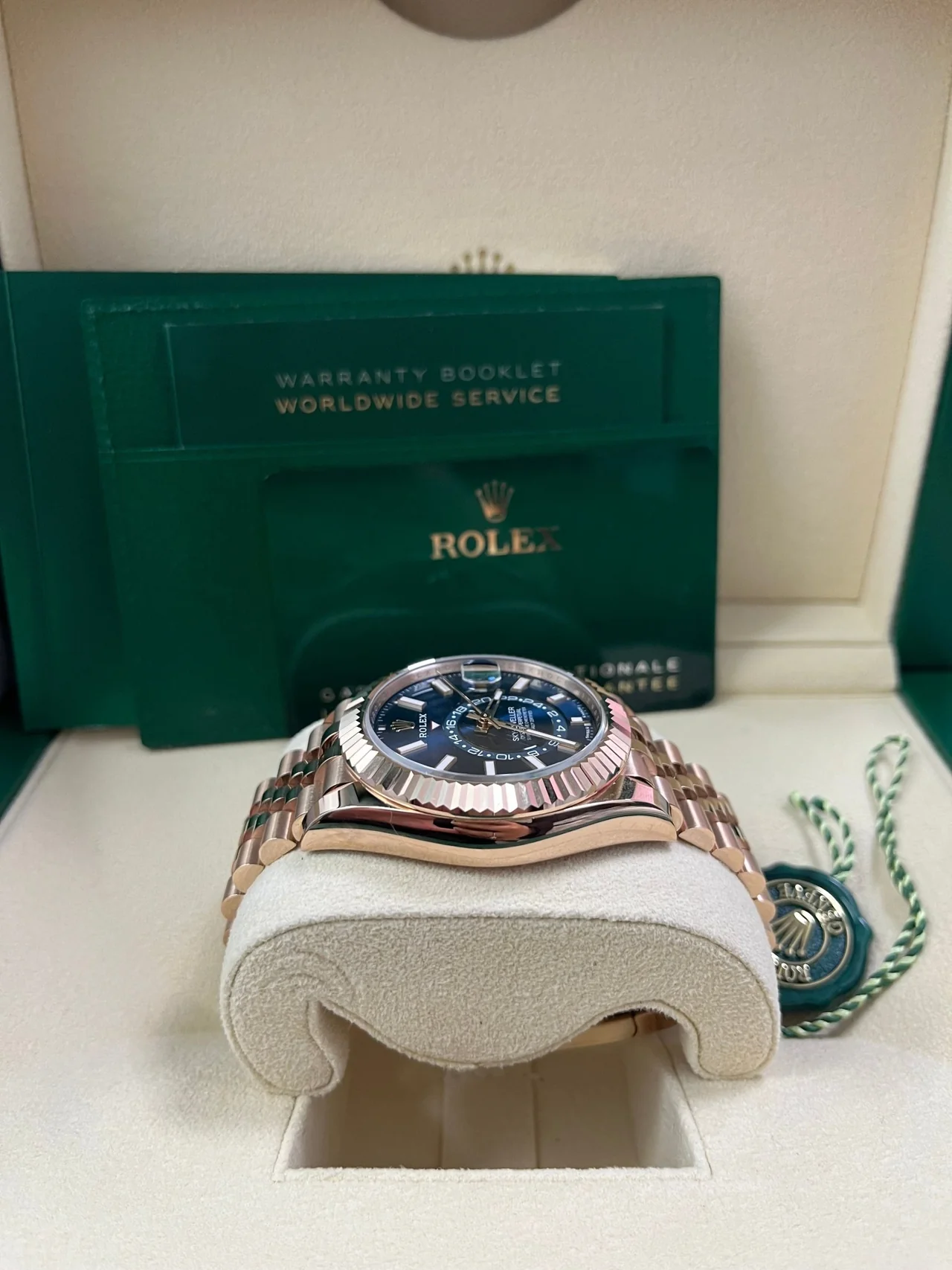 Rolex Sky-Dweller 42mm Blue Dial Rose Gold Jubilee Bracelet 336935 - Image 9