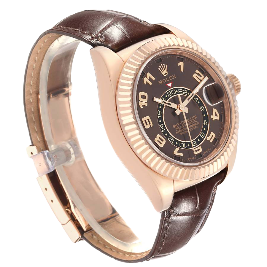 Rolex Sky-Dweller 42mm Everose Chocolate Brown Dial Rose Gold Watch 326135 - Image 4