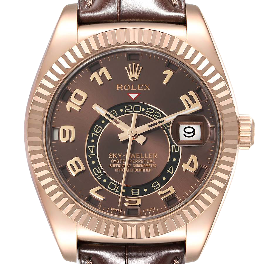 Rolex Sky-Dweller 42mm Everose Chocolate Brown Dial Rose Gold Watch 326135 - Image 3