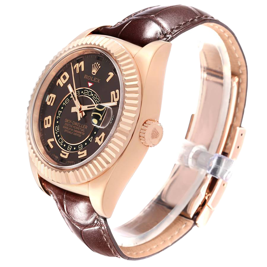 Rolex Sky-Dweller 42mm Everose Chocolate Brown Dial Rose Gold Watch 326135 - Image 2