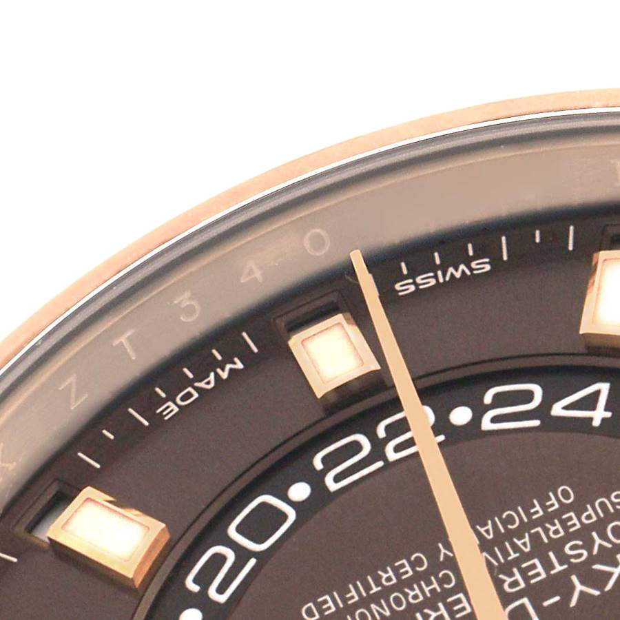 Rolex Sky-Dweller 42mm Rose Gold Chocolate Brown Dial Mens Watch 326935 - Image 8