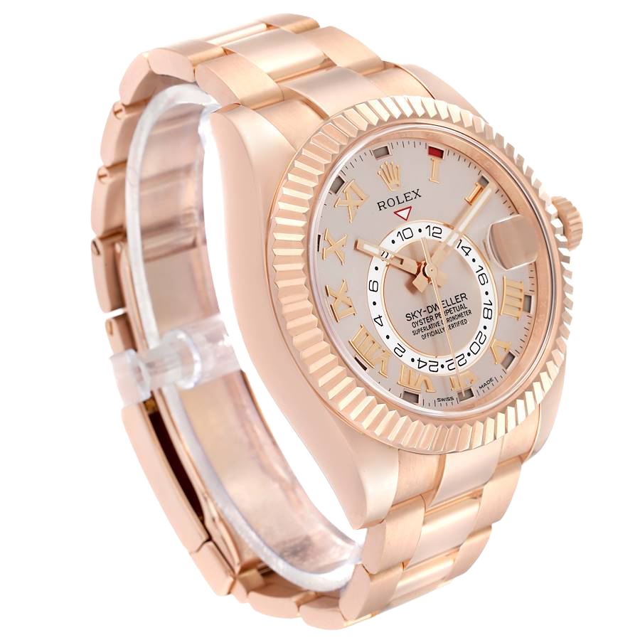 Rolex Sky-Dweller 42mm Rose Gold Sundust Dial Mens Watch 326935 - Image 4