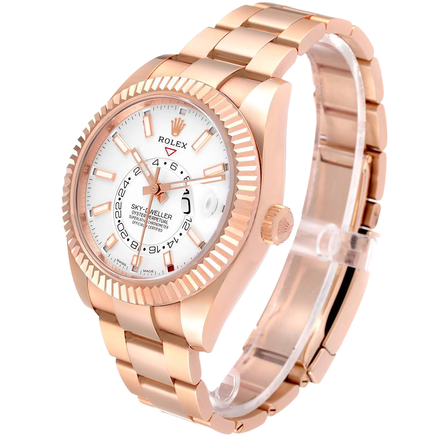 Rolex Sky-Dweller 42mm Rose Gold White Dial Mens Watch 326935 - Image 2
