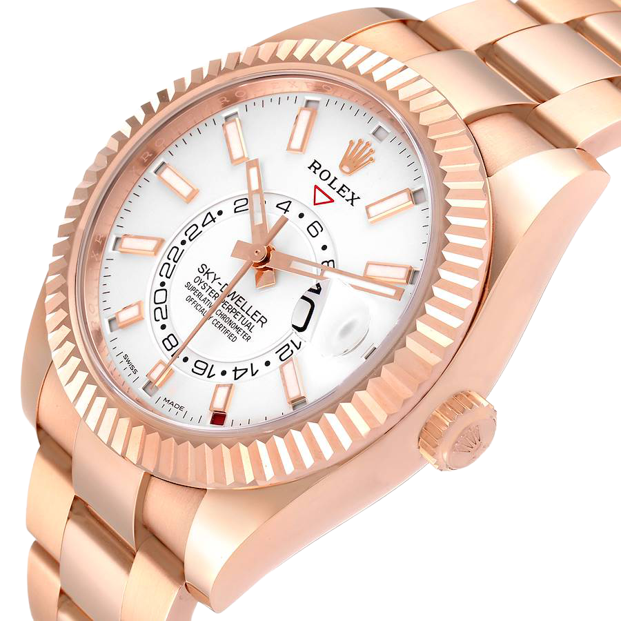 Rolex Sky-Dweller 42mm Rose Gold White Dial Mens Watch 326935 - Image 5