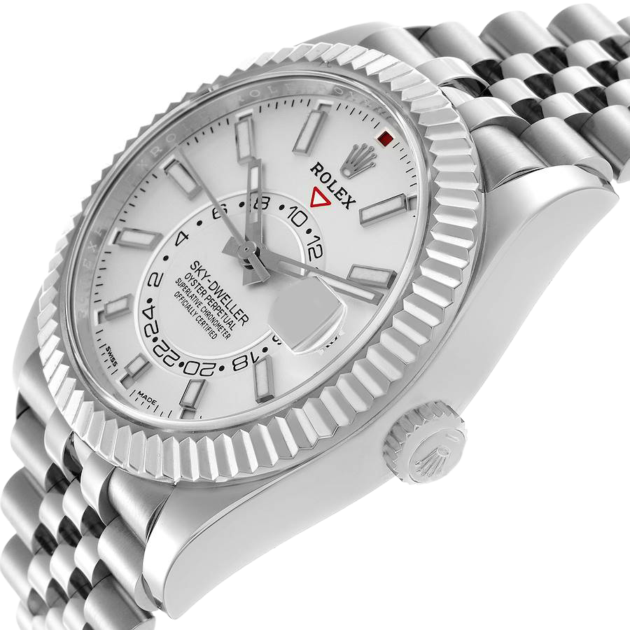 Rolex Sky-Dweller 42mm Silver Dial Steel White Gold Mens Watch 326934 - Image 5