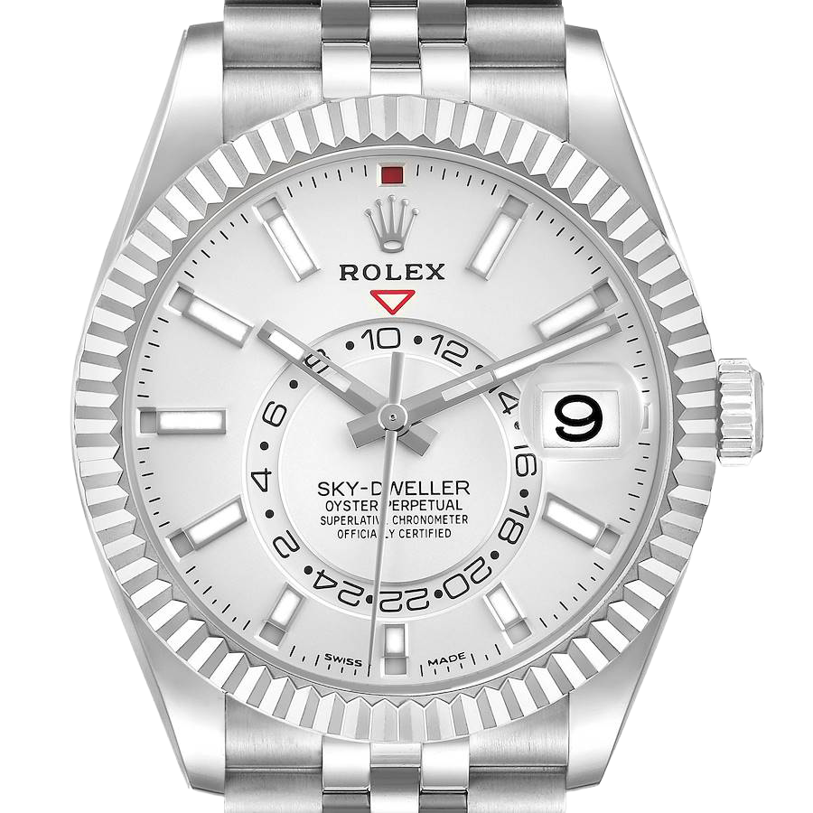 Rolex Sky-Dweller 42mm Silver Dial Steel White Gold Mens Watch 326934 - Image 3