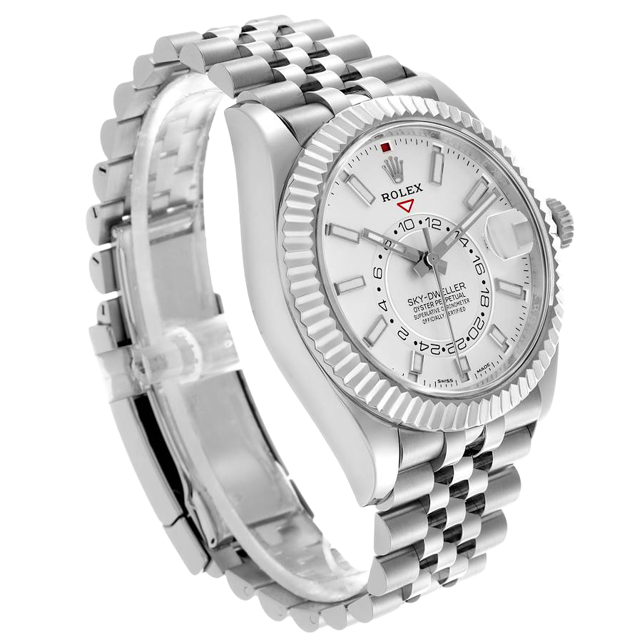 Rolex Sky-Dweller 42mm Silver Dial Steel White Gold Mens Watch 326934 - Image 4
